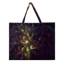 Fractal Flame Light Energy Zipper Large Tote Bag by Nexatart