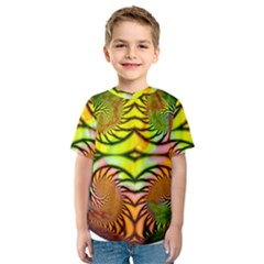 Fractals Ball About Abstract Kids  Sport Mesh Tee