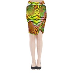 Fractals Ball About Abstract Midi Wrap Pencil Skirt