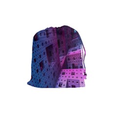 Fractals Geometry Graphic Drawstring Pouches (medium)  by Nexatart