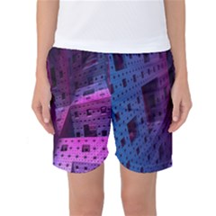 Fractals Geometry Graphic Women s Basketball Shorts