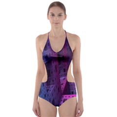 Fractals Geometry Graphic Cut-out One Piece Swimsuit by Nexatart