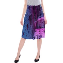 Fractals Geometry Graphic Midi Beach Skirt by Nexatart