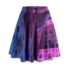 Fractals Geometry Graphic High Waist Skirt