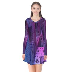 Fractals Geometry Graphic Flare Dress