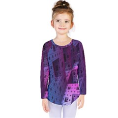 Fractals Geometry Graphic Kids  Long Sleeve Tee