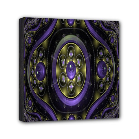 Fractal Sparkling Purple Abstract Mini Canvas 6  X 6  by Nexatart