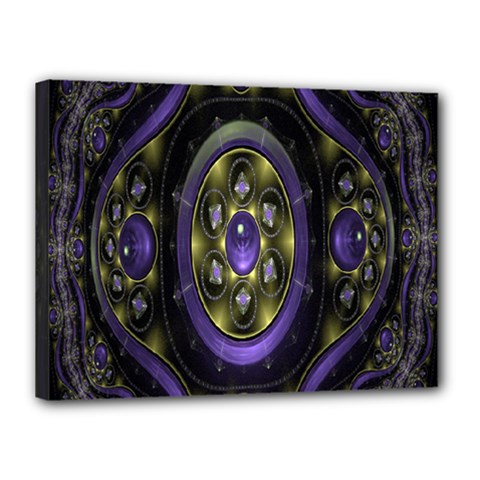 Fractal Sparkling Purple Abstract Canvas 16  X 12  by Nexatart