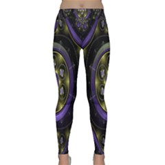 Fractal Sparkling Purple Abstract Classic Yoga Leggings by Nexatart