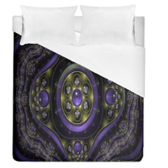 Fractal Sparkling Purple Abstract Duvet Cover (queen Size)