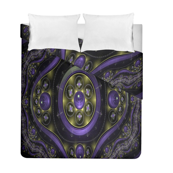 Fractal Sparkling Purple Abstract Duvet Cover Double Side (Full/ Double Size)