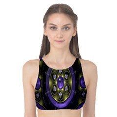 Fractal Sparkling Purple Abstract Tank Bikini Top