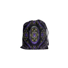 Fractal Sparkling Purple Abstract Drawstring Pouches (xs)  by Nexatart