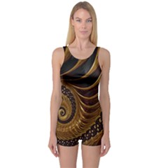 Fractal Spiral Endless Mathematics One Piece Boyleg Swimsuit by Nexatart