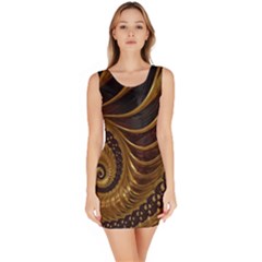 Fractal Spiral Endless Mathematics Sleeveless Bodycon Dress by Nexatart