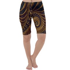 Fractal Spiral Endless Mathematics Cropped Leggings 