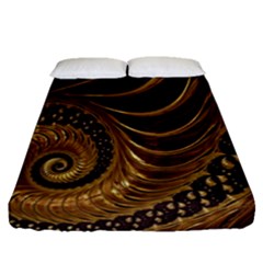 Fractal Spiral Endless Mathematics Fitted Sheet (queen Size)