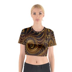 Fractal Spiral Endless Mathematics Cotton Crop Top