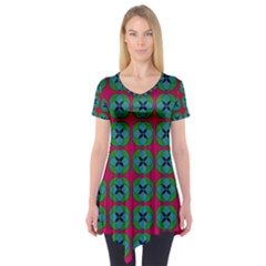 Geometric Patterns Short Sleeve Tunic 