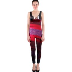 Glass Ball Decorated Beautiful Red Onepiece Catsuit by Nexatart