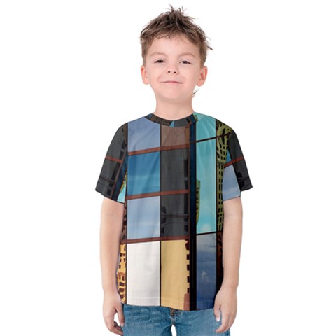 Glass Facade Colorful Architecture Kids  Cotton Tee by Nexatart