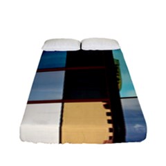 Glass Facade Colorful Architecture Fitted Sheet (full/ Double Size)