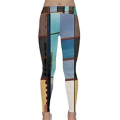 Glass Facade Colorful Architecture Classic Yoga Leggings by Nexatart