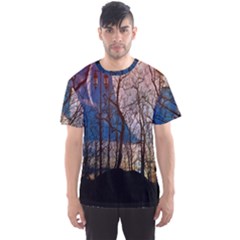 Full Moon Forest Night Darkness Men s Sport Mesh Tee