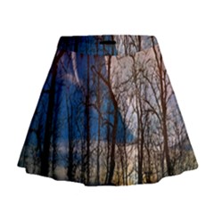 Full Moon Forest Night Darkness Mini Flare Skirt by Nexatart