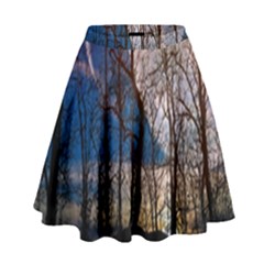 Full Moon Forest Night Darkness High Waist Skirt by Nexatart