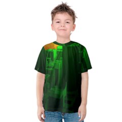 Green Building City Night Kids  Cotton Tee