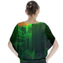 Green Building City Night Blouse View2