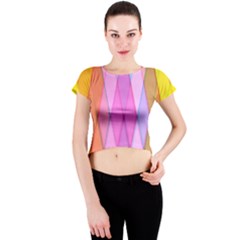 Graphics Colorful Color Wallpaper Crew Neck Crop Top