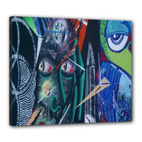 Graffiti Art Urban Design Paint Canvas 24  X 20  by Nexatart