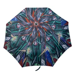 Graffiti Art Urban Design Paint Folding Umbrellas by Nexatart