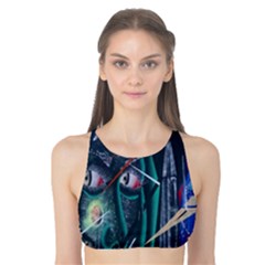 Graffiti Art Urban Design Paint Tank Bikini Top by Nexatart