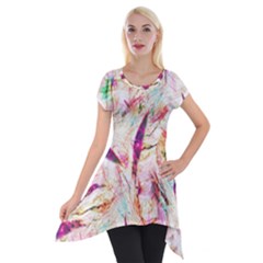 Grass Blades Short Sleeve Side Drop Tunic