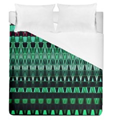 Green Triangle Patterns Duvet Cover (queen Size)