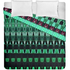 Green Triangle Patterns Duvet Cover Double Side (king Size)