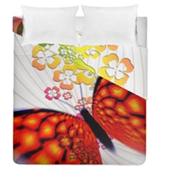 Greeting Card Butterfly Kringel Duvet Cover Double Side (queen Size)