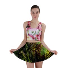 Green Leaves Psychedelic Paint Mini Skirt