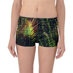 Green Leaves Psychedelic Paint Boyleg Bikini Bottoms