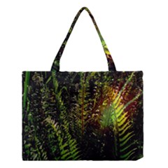 Green Leaves Psychedelic Paint Medium Tote Bag