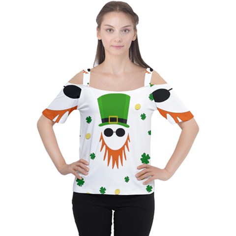 St  Patrick s Day Women s Cutout Shoulder Tee by Valentinaart