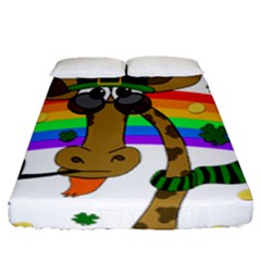 Irish Giraffe Fitted Sheet (queen Size)