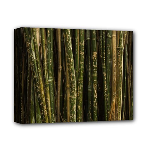 Green And Brown Bamboo Trees Deluxe Canvas 14  X 11 