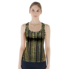 Green And Brown Bamboo Trees Racer Back Sports Top by Nexatart