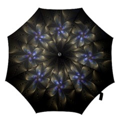 Fractal Blue Abstract Fractal Art Hook Handle Umbrellas (medium)