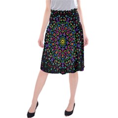 Fractal Texture Midi Beach Skirt