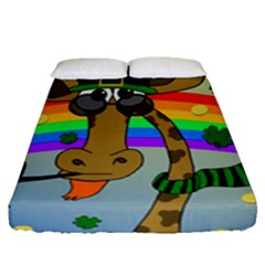 Irish Giraffe Fitted Sheet (queen Size)